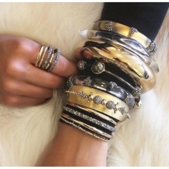 Alexis Bittar Crystal Encrusted Orbiting Cuff Bracelet - Picture 4 of 10